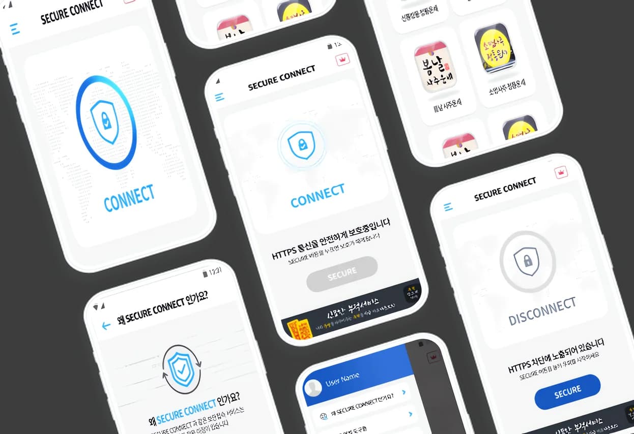 SECURE CONNECT 앱 화면 1