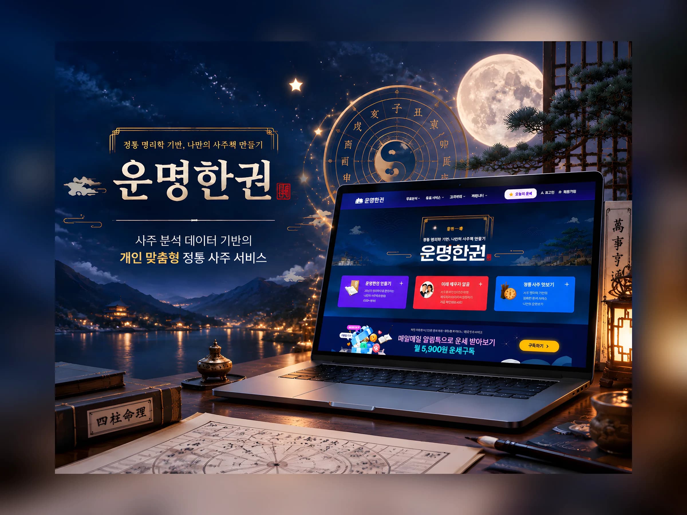 운명한권 개인 맞춤형 정통 사주 플랫폼